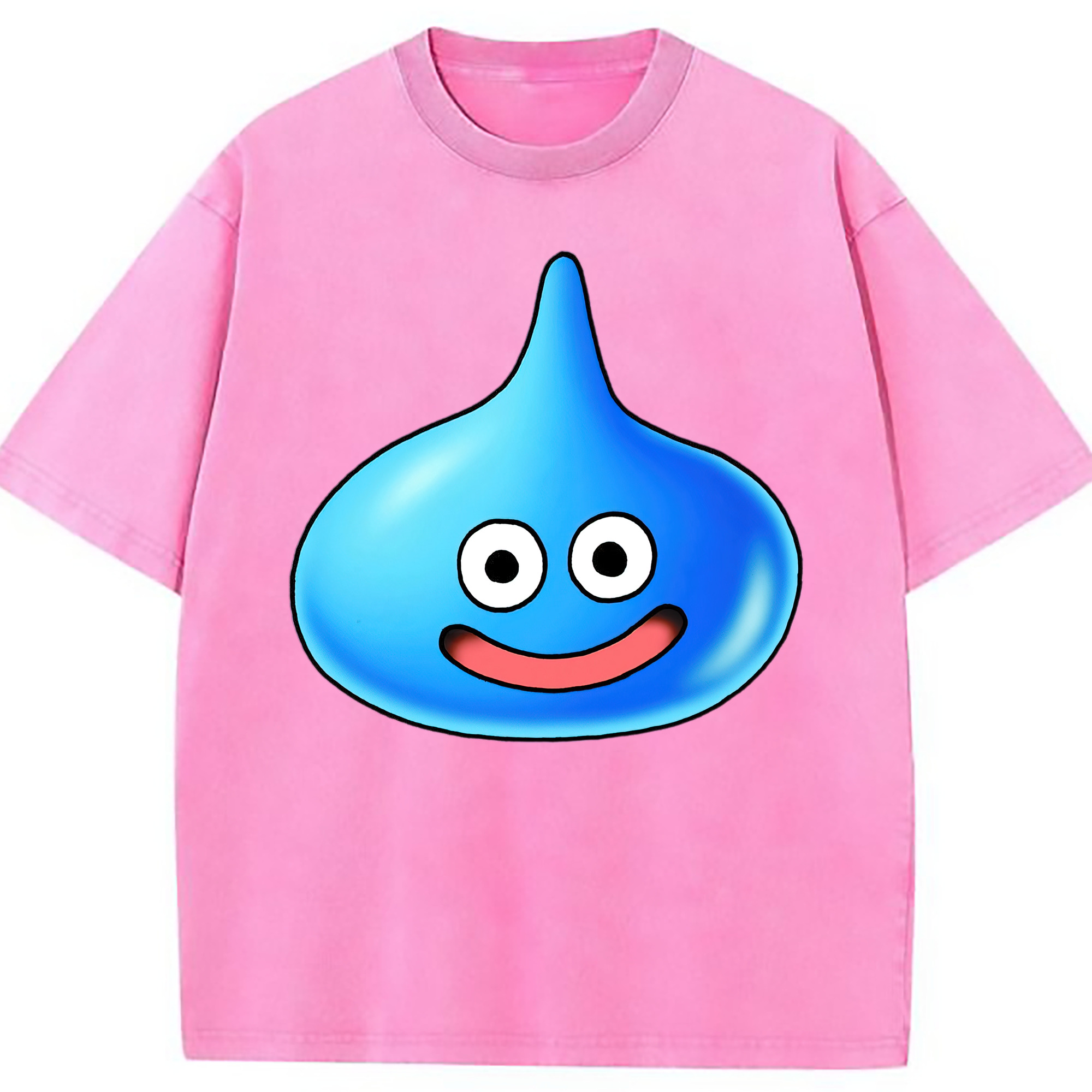 （画像用） ドラゴンクエスト Doragon Kuesuto Dragon Quest 綿100% ヴィンテージ風 半袖Tシャツ（フロントプリント）